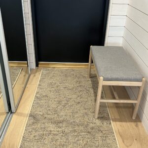 Rex helppohoitoinen matto naturel/blue leveys 80 cm