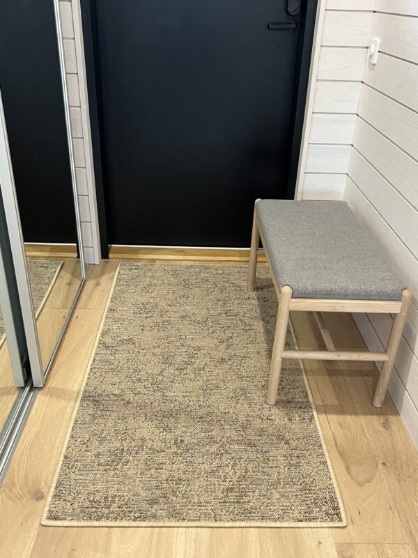 Rex helppohoitoinen matto naturel/blue leveys 80 cm